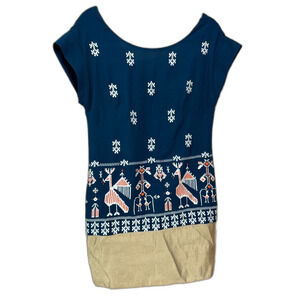 Anthropologie Floreat "Avian Myth" Embroidered Shift Dress - Size 0